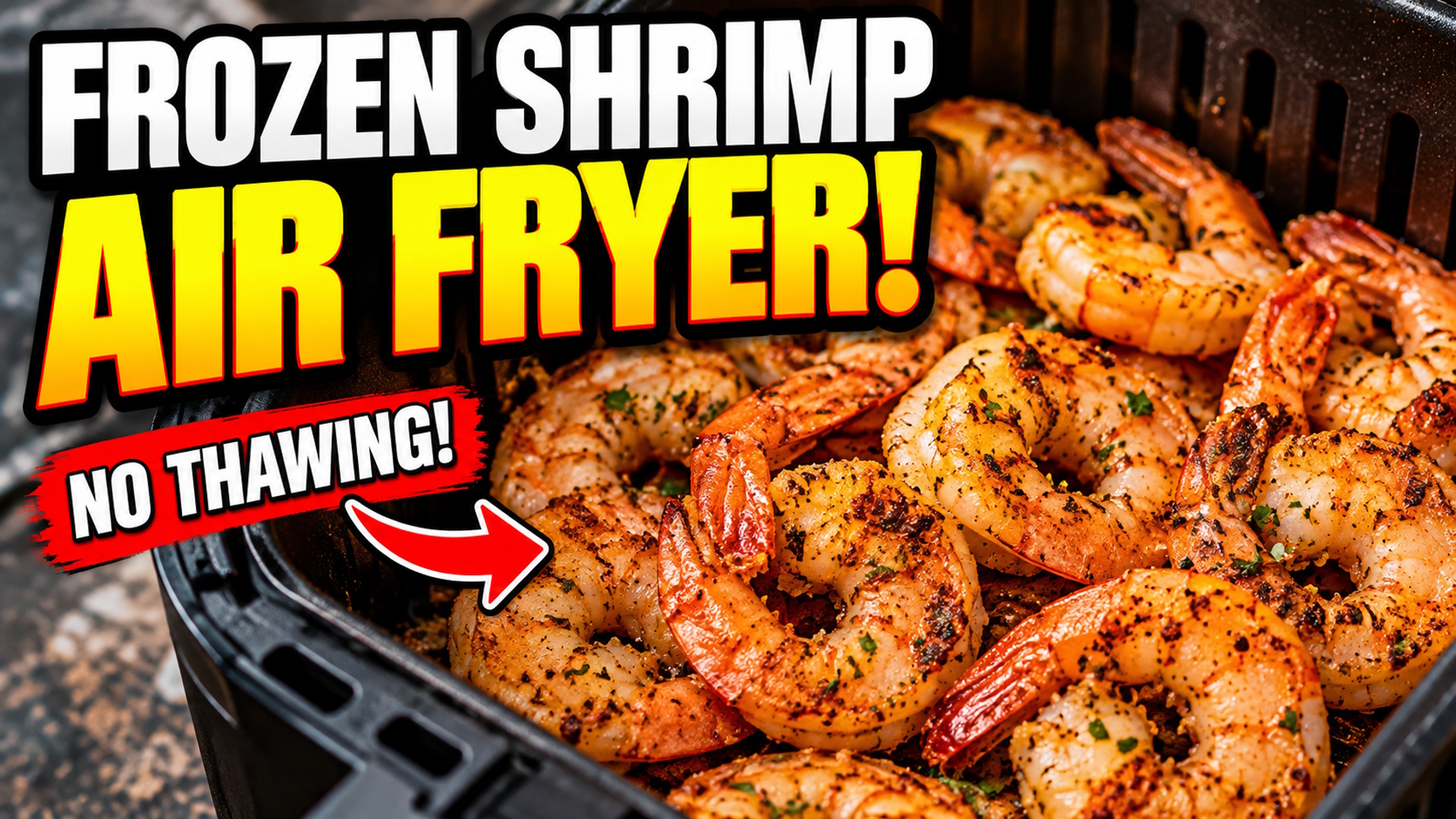 Air Fryer Frozen Raw Shrimp